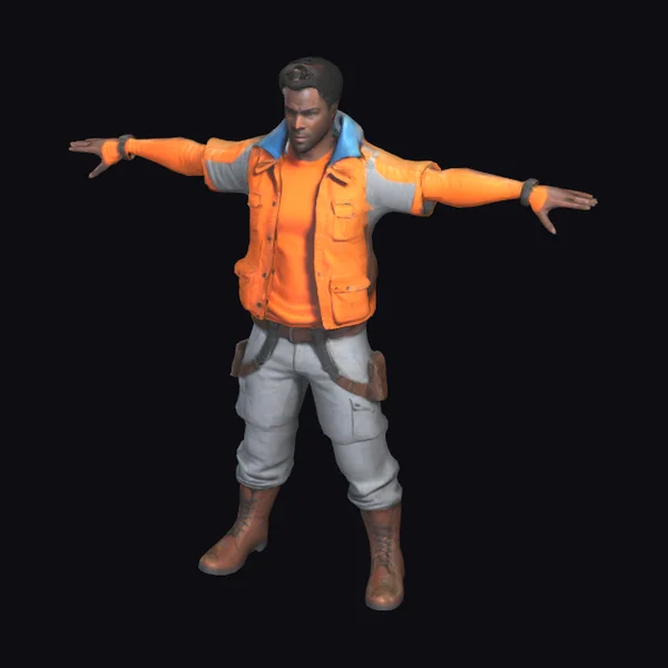 African Male in T-Pose