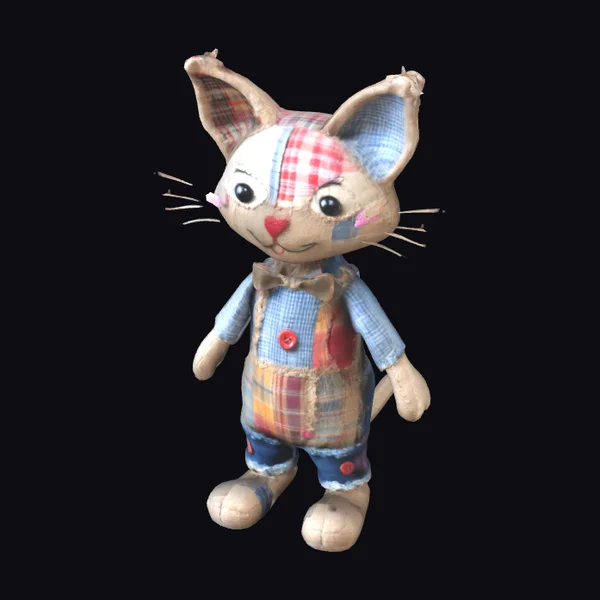Patchwork Fabric Kitten