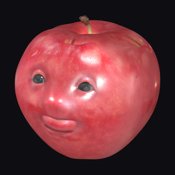 Smiling Apple Face