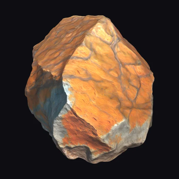 Large Orange Meteorite Rock
