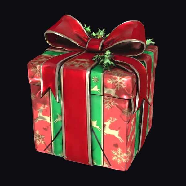 Wrapped Christmas Gift Box