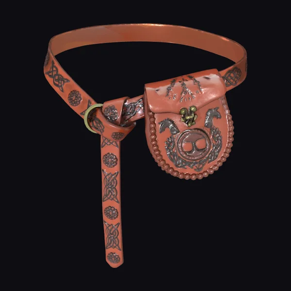 Celtic Leather Belt Pouch