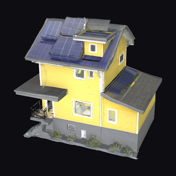 Yellow Solar Panel House