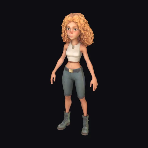 Animated Young Woman