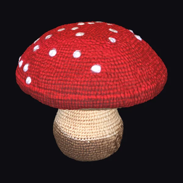 Crochet Mushroom Figurine