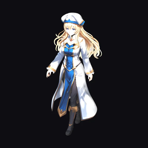 Anime Girl in White Coat