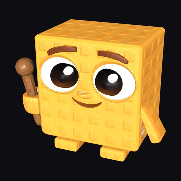 Waffle Character Figurine