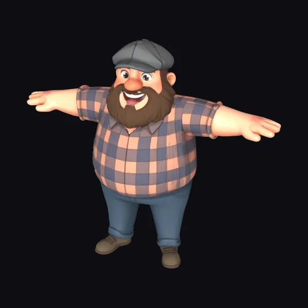 Bearded Lumberjack Man