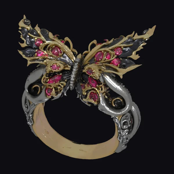 Ornate Butterfly Ring