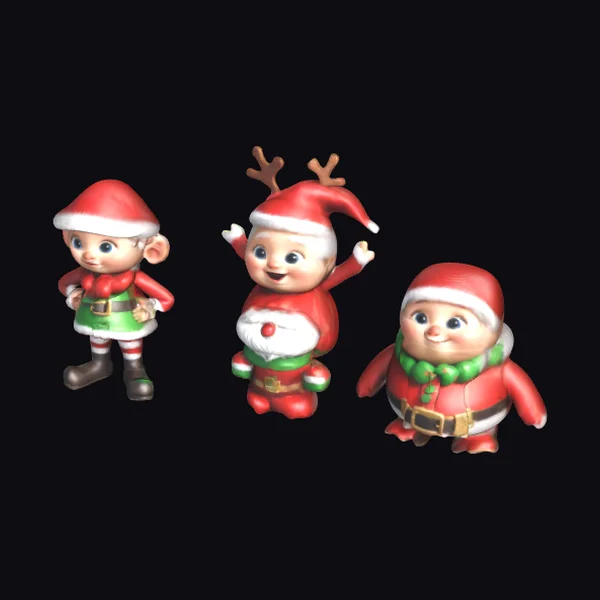 Cute Christmas Santa Helpers
