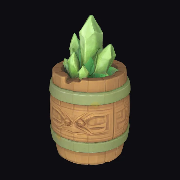 Emerald Crystal Barrel