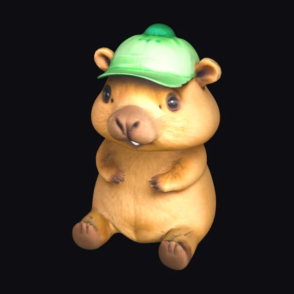 Cute Capybara with Cap