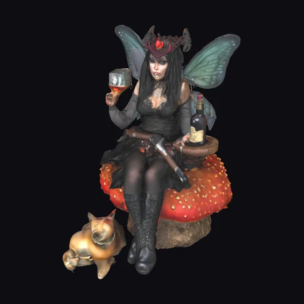Intoxicated Fairy Queen Figurine