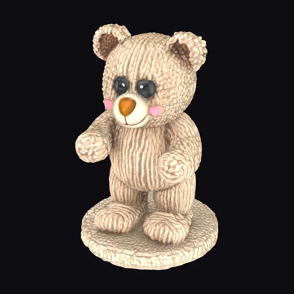 Knitted Teddy Bear Figurine