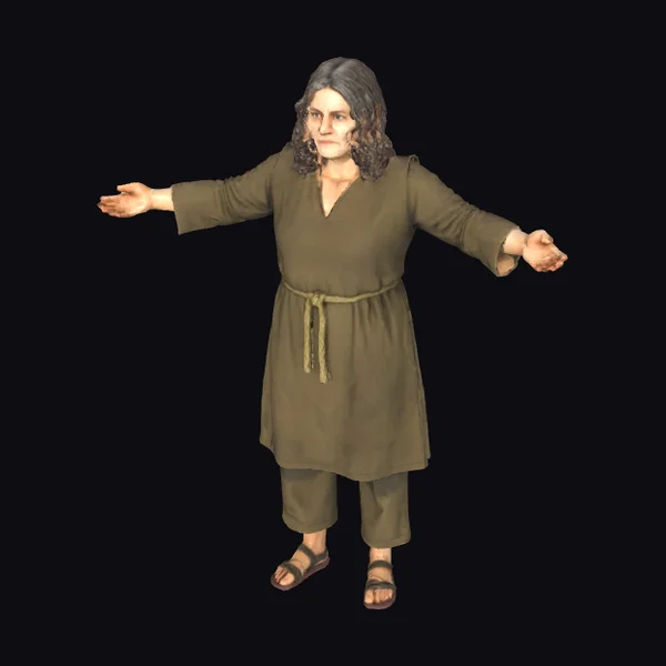 Ancient Olive Robe Figure