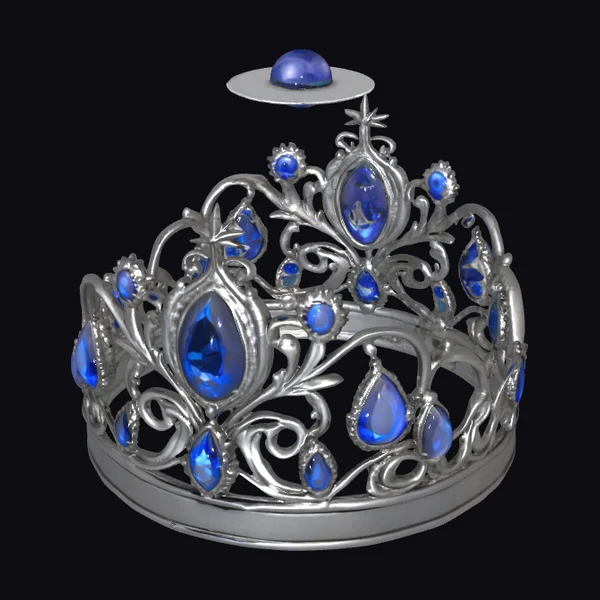 Royal Blue Crown Diadem