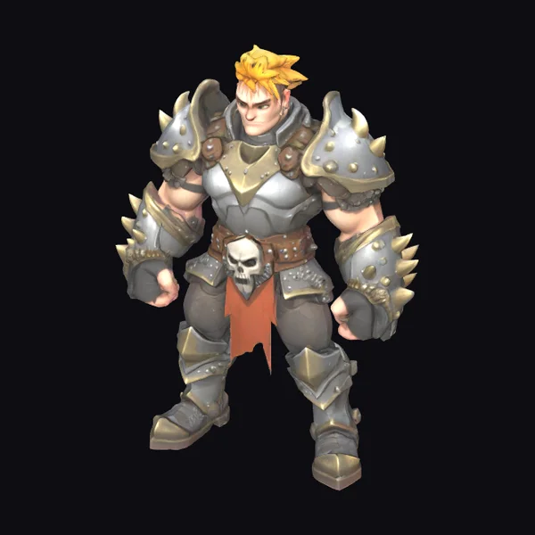 Armored Warrior with Skull