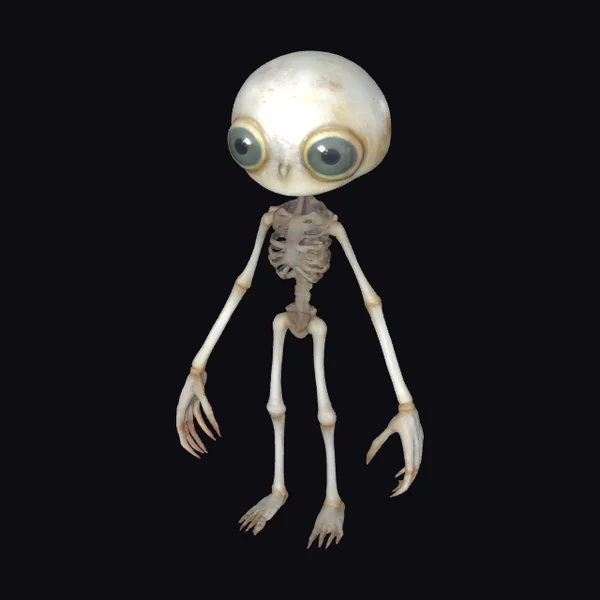 Alien Skeleton Figure