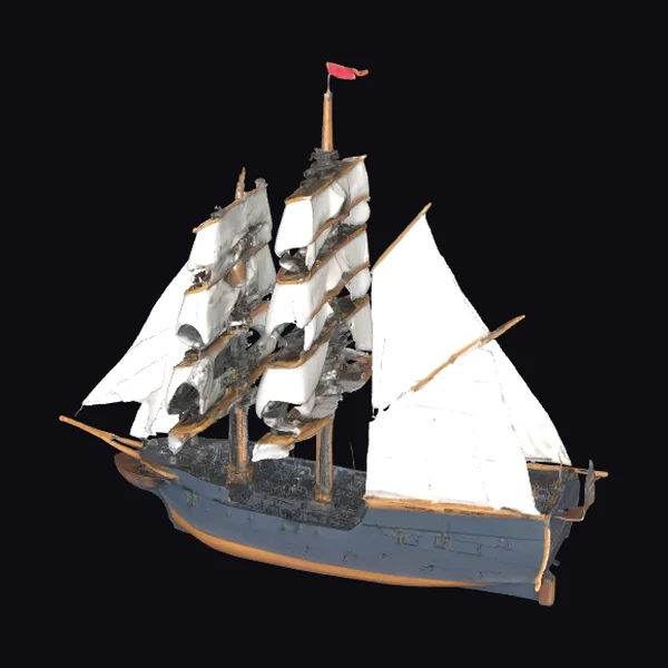 Large Brig Sailboat Model