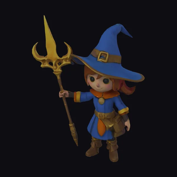 Young Sorceress with Staff