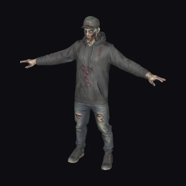 Zombie in Dirty Hoodie