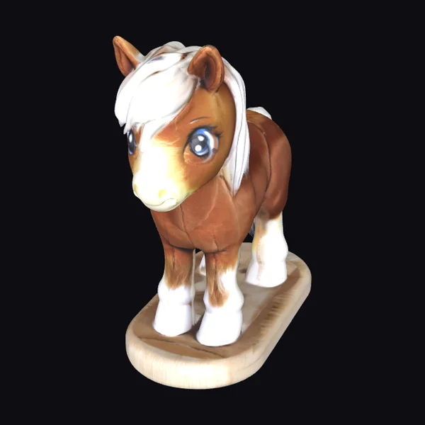 Brown Toy Pony Figure