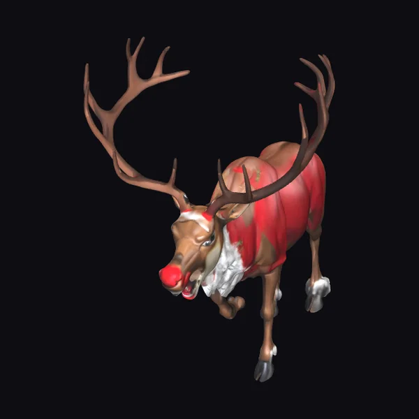 Angry Reindeer in Red