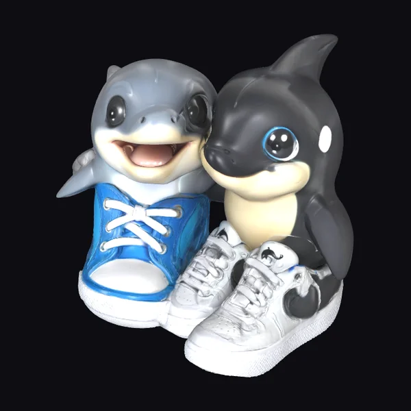 Whale Buddies in Sneakers