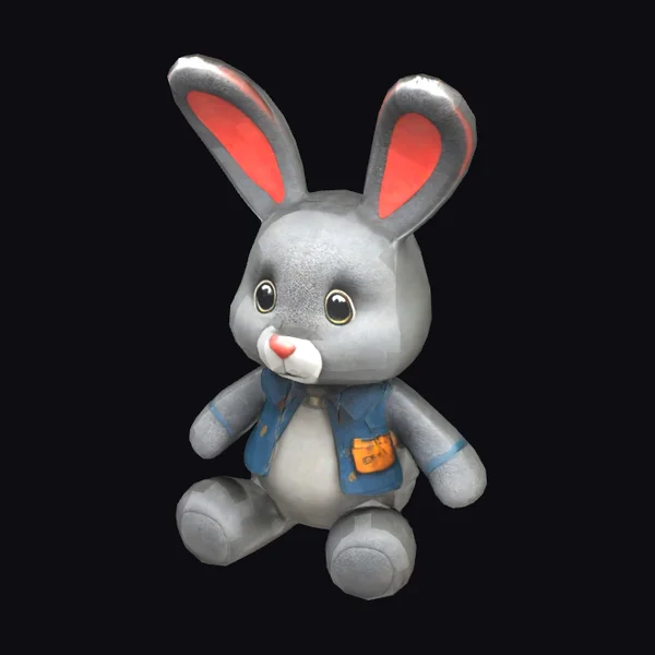 Gray Cartoon Bunny