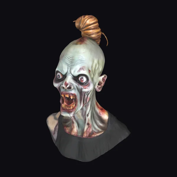 Zombie Female Head Bust