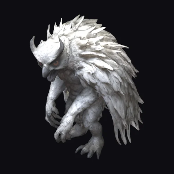 Albino Owlbear Creature