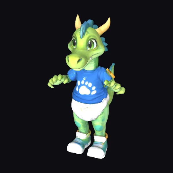 Young Green Dragon Anthro