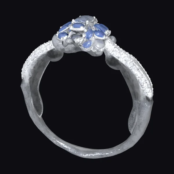 Sapphire Cluster Ring
