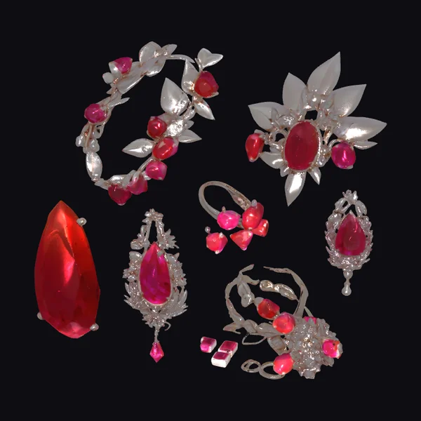 Crimson Jewelry Set