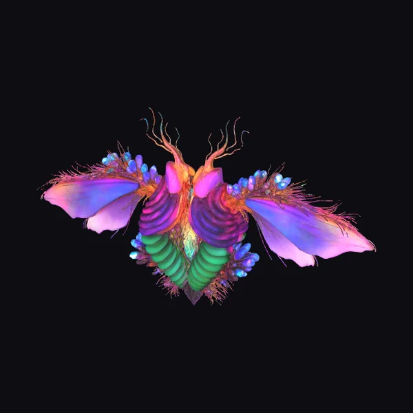 Vibrant Iridescent Winged Creature