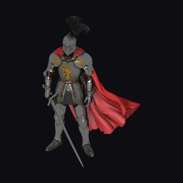 Armored Knight with Cape