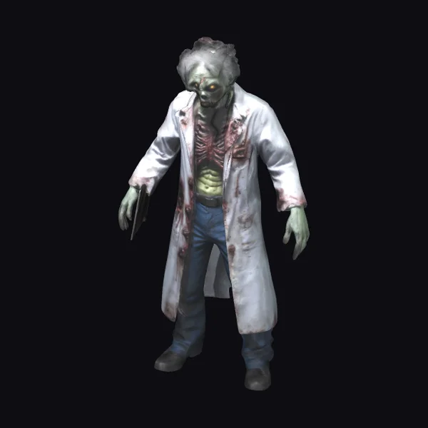 Zombie Researcher Bloody Lab Coat