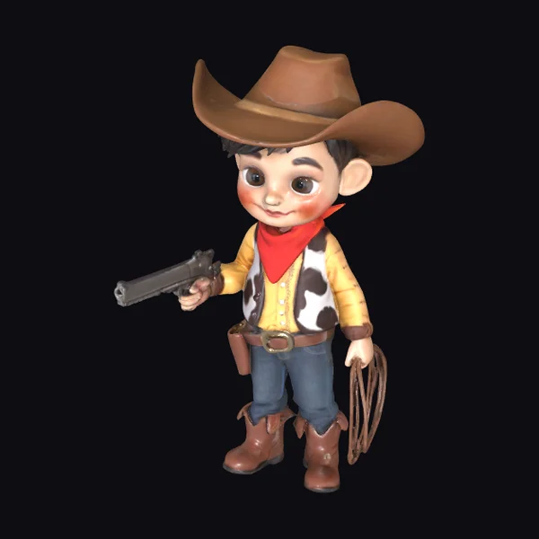 Little Cowboy Dressed Up