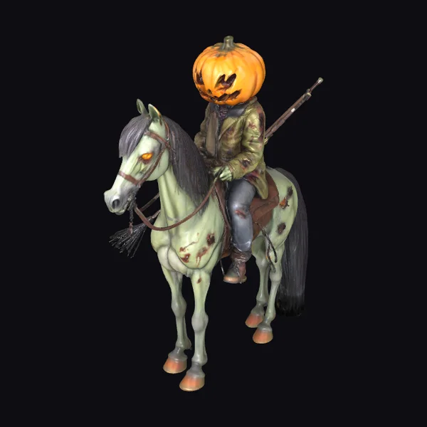 Zombie Rider on Horse