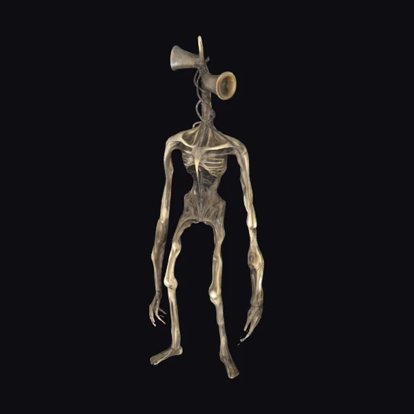 Skeletal Figure with Horn