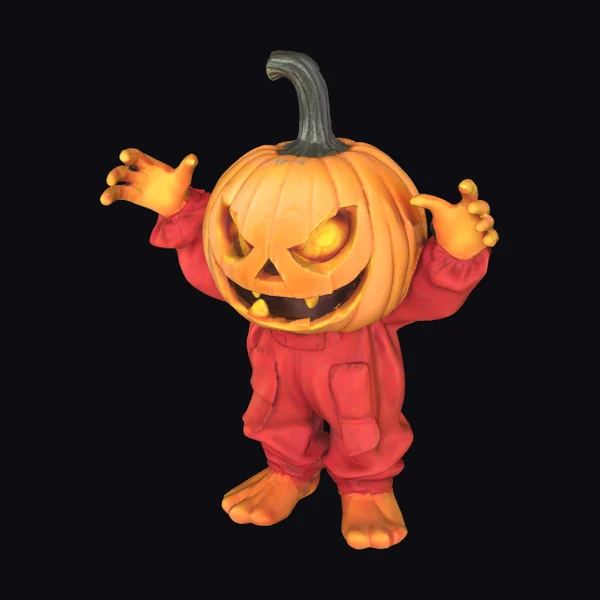 Angry Pumpkin in Red