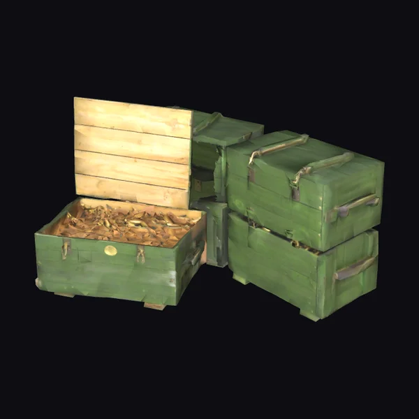 Stacked Green Ammo Crates