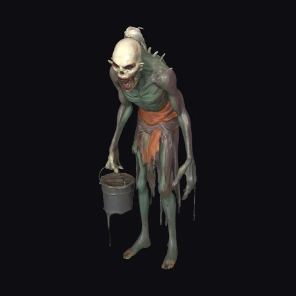 Zombie with Bucket