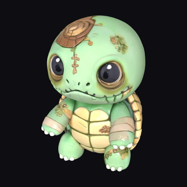 Zombie Turtle Figurine