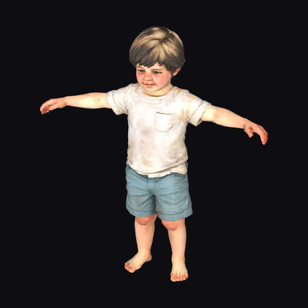 Little Boy Standing Wide