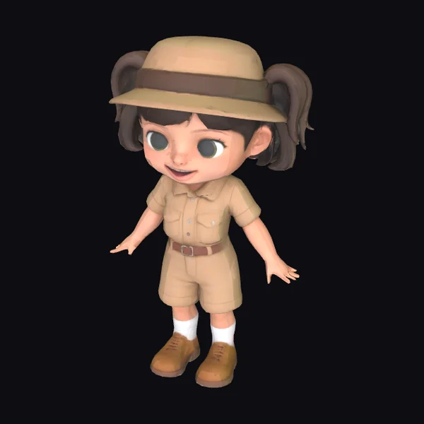 Cartoon Explorer Kid