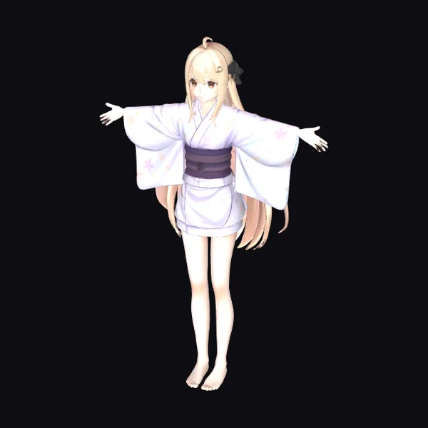 Anime Girl in Kimono