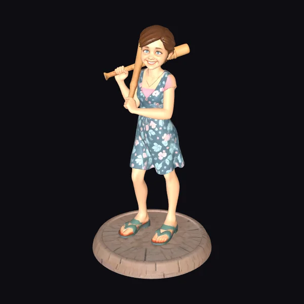 Girl with Baseball Bat