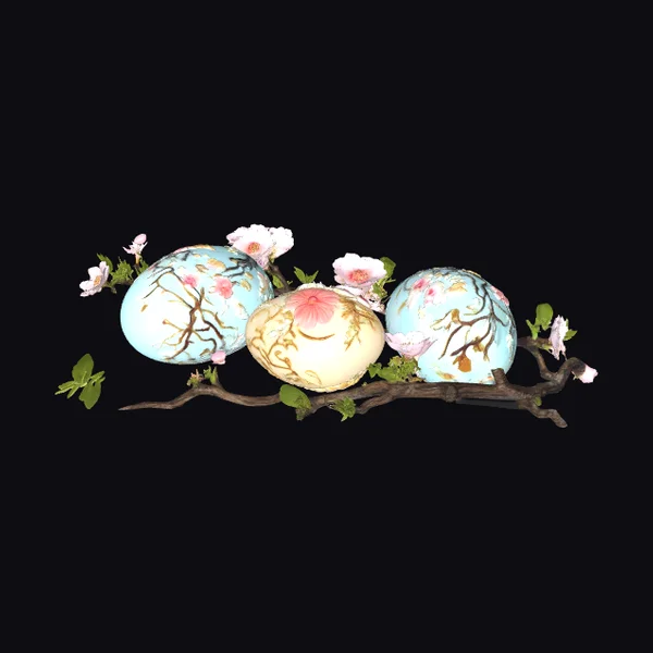 Blossoms on Painted Eggs