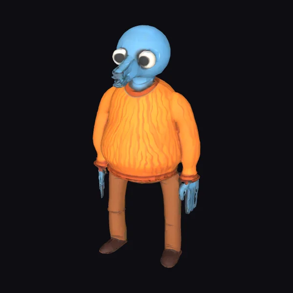 Alien in Orange Sweater